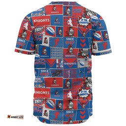 Newcastle Knights Sport Baseball Shirt - Team Of Us Die Hard Fan Supporters Comic Style