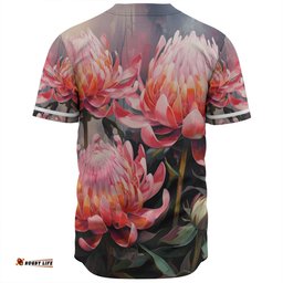 Australia Waratah Baseball Shirt - Waratah Oil Painting Abstract Ver3 Baseball Shirt