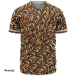 Australia Aboriginal Baseball Shirt - Seamless Bush Leaves Baseball Shirt