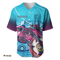 Australia Fishing Baseball Jersey Shirt Fishaholic With The Dhari Symbol And Aboriginal Pattern