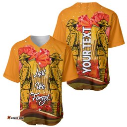 Custom Personalised Aboriginal Anzac Day Baseball Jersey Shirt Soldier Poppy Vibe