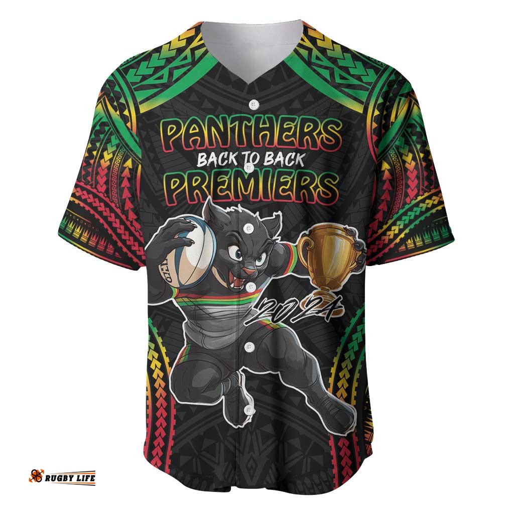 Custom Panthers Champion Grand Final 2024 Baseball Jersey Shirt With Polynesian Style