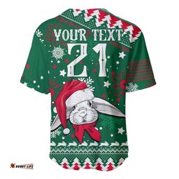 Custom Rabbitohs Rugby Baseball Jersey Shirt Glory Glory The South Christmas Vibe Unique