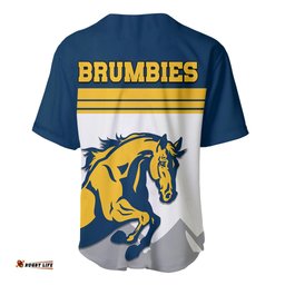 Brumbies Rugby Union Baseball Jersey Shirt Australia Silhouettes Of Horses