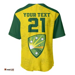 Custom Australia Cricket Baseball Jersey Shirt History Champions World Cup Unique