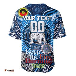 Custom NAIDOC Week 2024 Bulldogs Baseball Jersey Shirt Mascot Rugby
