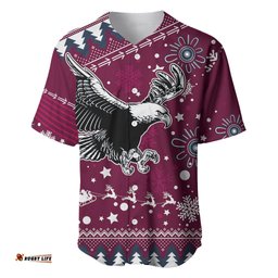 Custom Sea Eagles Rugby Baseball Jersey Shirt Manly Boys Victory Christmas Vibe