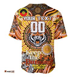 Custom NAIDOC Week 2024 Tigers Baseball Jersey Shirt Mascot Rugby