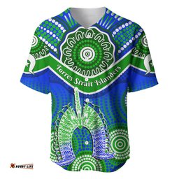 Custom Personalised Torres Strait Islanders Baseball Jersey Shirt Dhari Australian Aboriginal Art