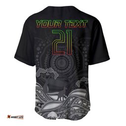 Custom Panthers Rugby Baseball Jersey Shirt The Starry Night Indigenous