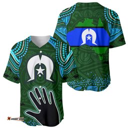 Torest Trait Islands Mix Aboriginal Pattern Baseball Jersey Shirt 05