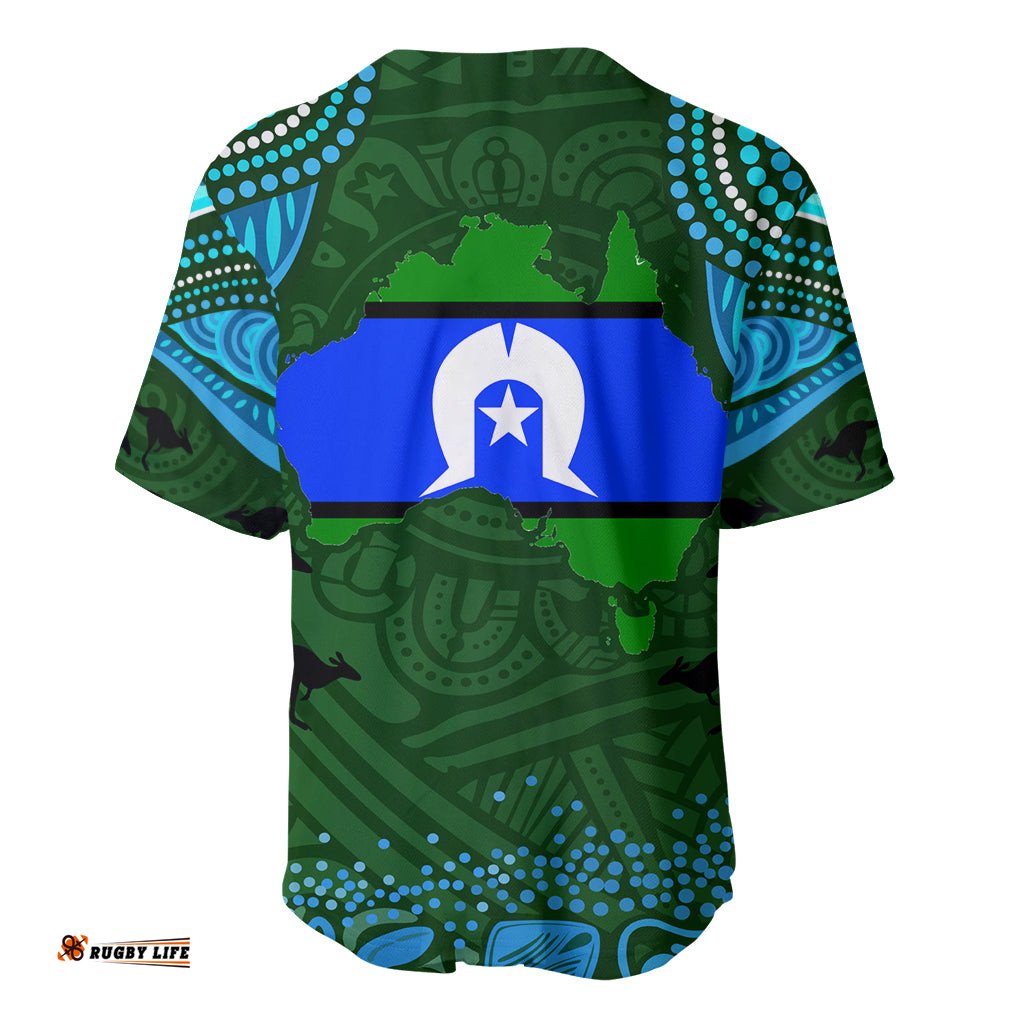 Torest Trait Islands Mix Aboriginal Pattern Baseball Jersey Shirt 05