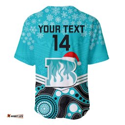 Custom Brisbane Heat Cricket Christmas Baseball Jersey Shirt Merry Xmas Indigenous Art