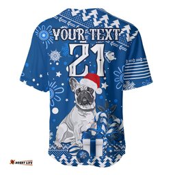 Custom Bulldogs Rugby Baseball Jersey Shirt Christmas Vibe