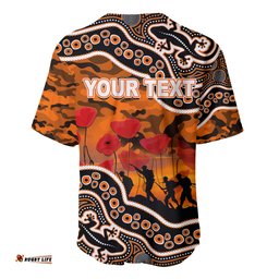 Custom Personalised Anzac Day NRL Tigers Baseball Jersey Shirt Aboriginal Lizard Patterns