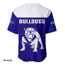 Bulldogs Rugby Baseball Jersey Shirt Canterbury Bankstown Go Dogs
