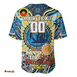 Custom NAIDOC Week 2024 Titans Baseball Jersey Shirt Mascot Rugby