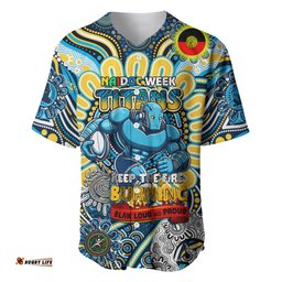 Custom NAIDOC Week 2024 Titans Baseball Jersey Shirt Mascot Rugby