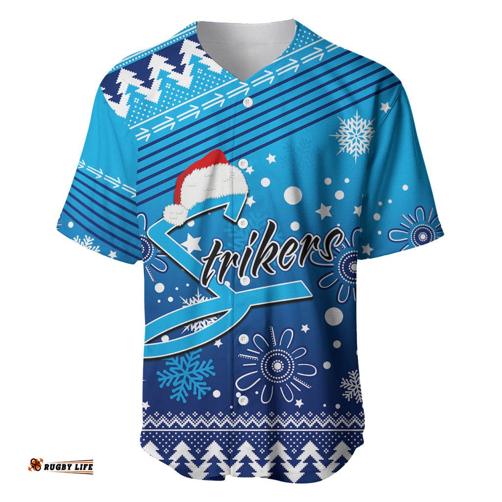Custom Strikers BBL Baseball Jersey Shirt Christmas Vibe