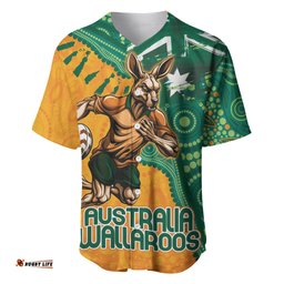 Custom Australia Rugby Wallaroos Baseball Jersey Shirt Indigenous Aboriginal Pacific Champions