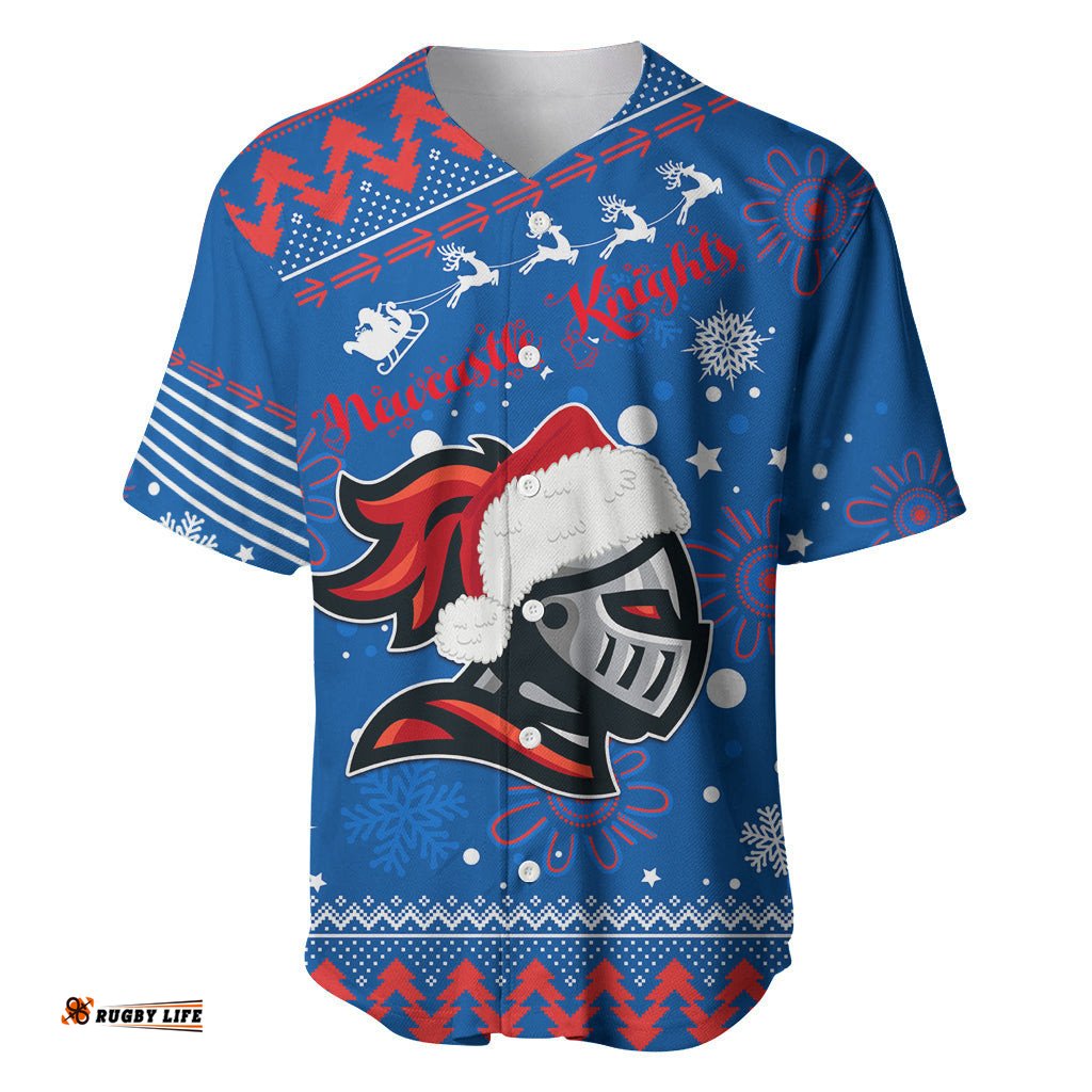 Custom Knights Rugby Baseball Jersey Shirt Chirstmas Vibe