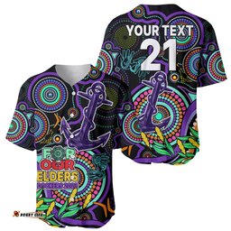 Custom Dockers Football Aboriginal Art Baseball Jersey Shirt NAIDOC Indigenous Tribal