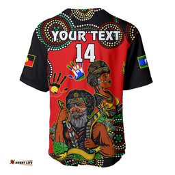 Custom Text And Number Australia NAIDOC Baseball Jersey Shirt Niabali Indigenous For Our Elders