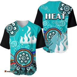 Brisbane Heat Baseball Jersey Shirt Cricket Indigenous Aboriginal Lizard Version