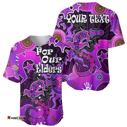 Custom Personalised Aboriginal NAIDOC Week Baseball Jersey Shirt Turtle Lizard Sun 05