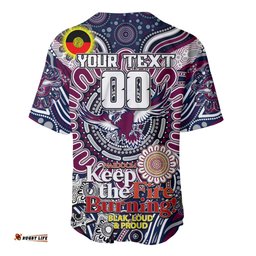 Custom NAIDOC Week 2024 Eagles Baseball Jersey Shirt Mascot Rugby