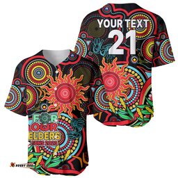 Custom Suns Football Aboriginal Art Baseball Jersey Shirt NAIDOC Indigenous Tribal