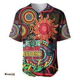 Custom Suns Football Aboriginal Art Baseball Jersey Shirt NAIDOC Indigenous Tribal
