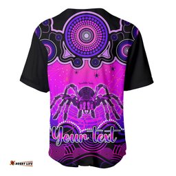 Personalised Australia Scorpio Tarantulas Spider Zodiac Baseball Jersey Shirt Auz Astrology Aboriginal Magenta