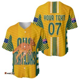 Custom Australia Soccer Baseball Jersey Shirt Go Matildas Dynamic National Colors
