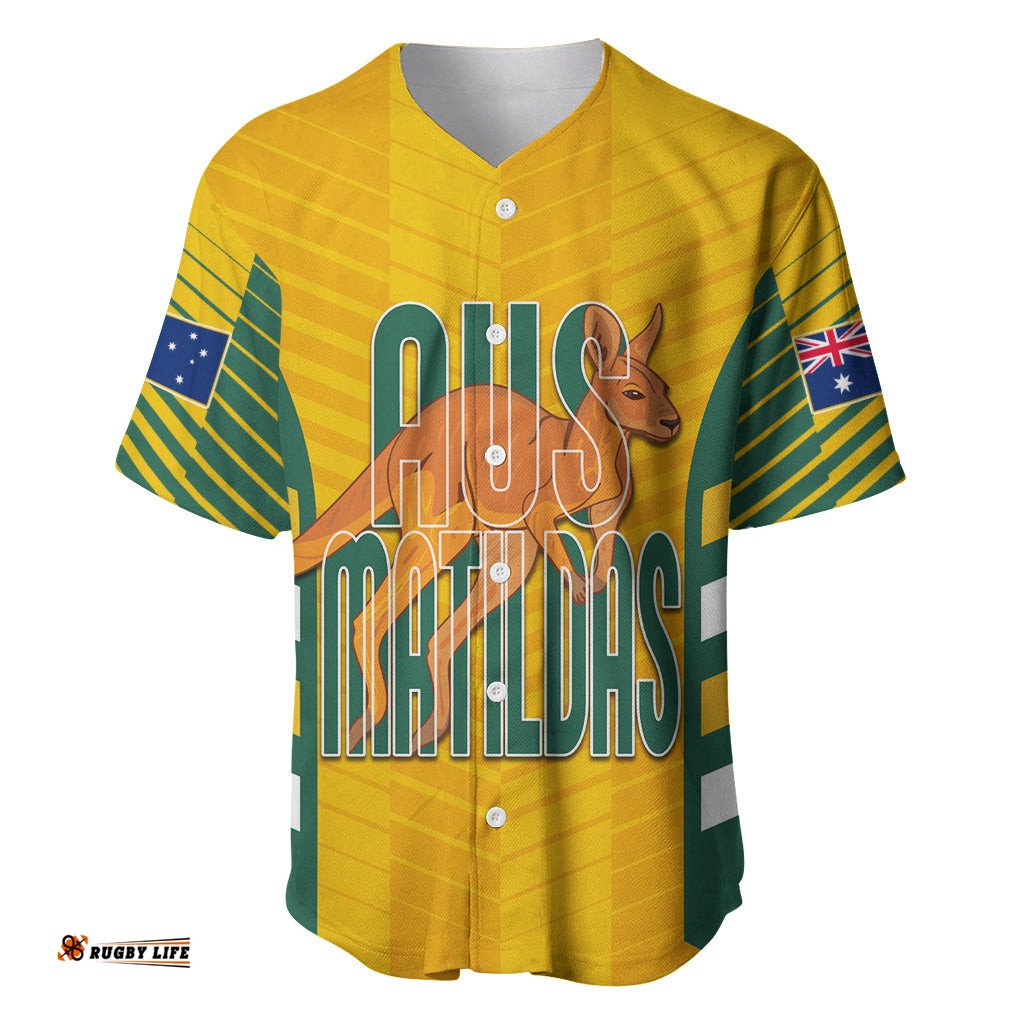 Custom Australia Soccer Baseball Jersey Shirt Go Matildas Dynamic National Colors