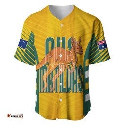 Custom Australia Soccer Baseball Jersey Shirt Go Matildas Dynamic National Colors