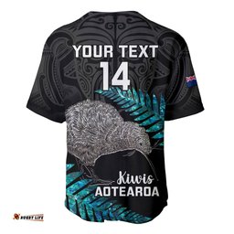 Custom New Zealand Silver Fern Rugby Baseball Jersey Shirt Pacific Kia Haka Kiwis With Maori Ta Moko