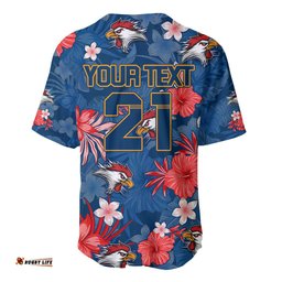 Custom Roosters Rugby Baseball Jersey Shirt Beautiful Floral Pattern Spring Summer Vibe