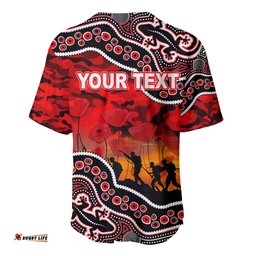 Custom Personalised Anzac Day NRL Dolphins Baseball Jersey Shirt Aboriginal Lizard Patterns