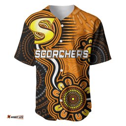 Custom Scorchers Cricket Indigenous Baseball Jersey Shirt Champions Fire Up