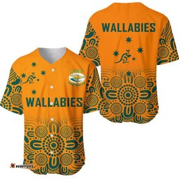 Australia Rugby Wallabies Kangraroos Baseball Jersey Shirt