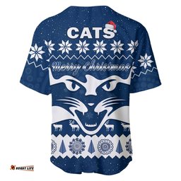 Cats Football Christmas Baseball Jersey Shirt Geelong Aboriginal Painting