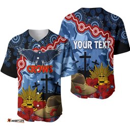 Crows Football ANZAC Baseball Jersey Shirt Aboriginal Mix Slouch Hat