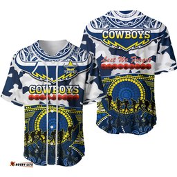 Cowboys Rugby ANZAC Baseball Jersey Shirt Indigenous Poppy Mix Camouflage Ver.02