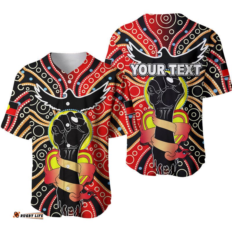 Custom Personalised Aboriginal Lives Matter Baseball Jersey Shirt