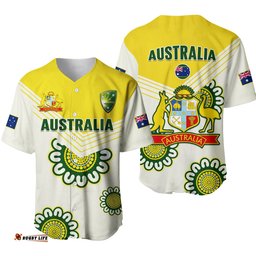 Australia Cricket Baseball Jersey Shirt Boxing Day Test Aussie Indigenous Ver.01