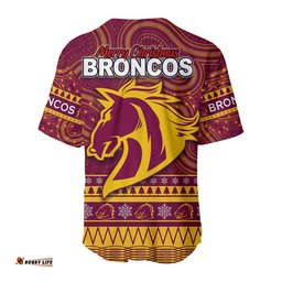 Broncos Christmas Baseball Jersey Shirt Brisbane Indigenous