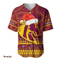 Broncos Christmas Baseball Jersey Shirt Brisbane Indigenous