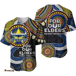 Cowboys Rugby Baseball Jersey Shirt NAIDOC Aboriginal