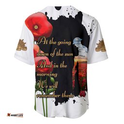 Australian ANZAC Baseball Jersey Shirt Poppy We Will Remember Them 02